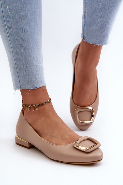 Ballerinas With Buckle Sergio Leone BL203 Beige