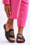 Women's Classic Flat Heel Sandals Black Larotte