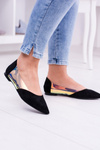 Lu Boo Black Transparent Holographic Venessa Pointed Ballerinas