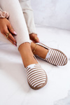 Espadryle Damskie W Paski Slip-on Beżowe Big Star FF276029