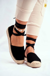 Women’s Espadrilles Laced Black Bonjour