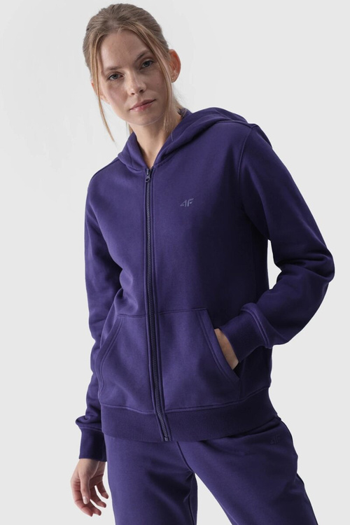 Women's Hoodie Zippered Cotton 4F Gray 4FWMM00TSWSF1467-27M