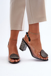 Black Transparent Sandals with Stiletto Heel D&A MR38-112