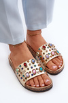 Women's Sandals With Decorations S.Barski MY122 Gold