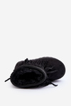 Children's Fur-Lined Snow Boots with Decorative Fringes Black Nimia
