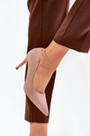 Stilettos in eco suede khaki Vannith