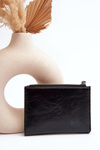 Women's Faux Leather Wallet Black Cudea