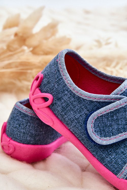 Papcie Dziecięce Jednorożec Niebiesko-Różowe Befado 122X016