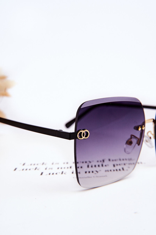 Large Women's Sunglasses 400UV E4721 Gradient Black