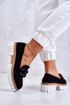 Suede Loafers With Decoration Black Talisa