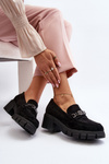 Black Loafers on Chunky Heel Eriella
