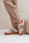 Women's Platform Sneakers in Beige-Green Egelia