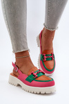 Women's Flat Heel Sandals with Orange Decoration D&A MR38-656