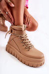 Fashionable Women's Ankle Boots Beige La Blanca