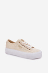 Ladies Sneakers With Lace Lee Cooper LCW-25-31-3440L Beige