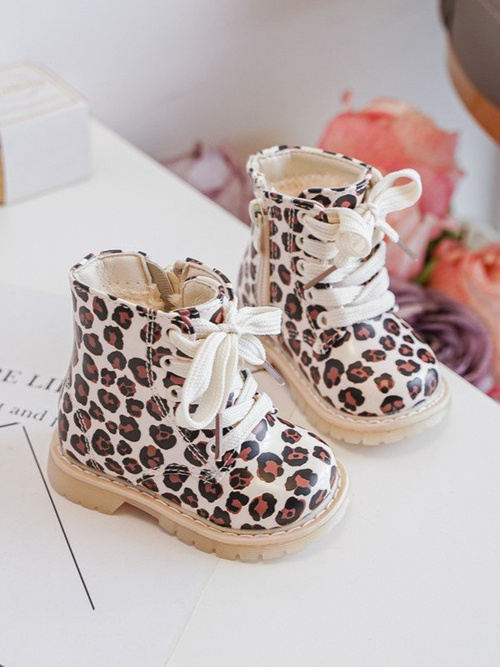 Children's Zip-Up Insulated Boots Beige-Brown Dolida