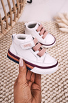 Children's High Sneakers With Welt White Pink Baxter