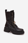 Women's Workery Boots with Decoration Black Jorayne