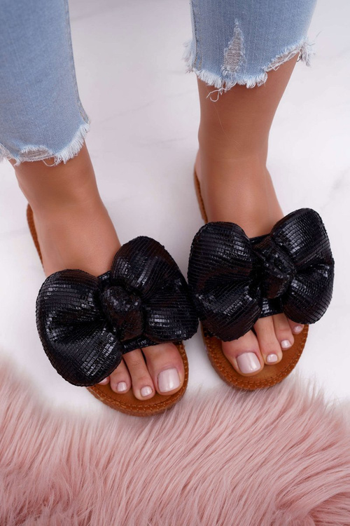 Women's Flip Flops with Large Cocard Black Big Love