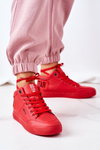 Damskie Ocieplane Sportowe Buty Big Star EE274354 Czerwone