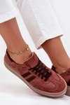 Sneakersy Zamszowe Na Platformie Brązowe Zazoo N1068S2