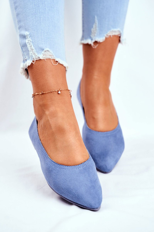 Women’s Ballerinas Eco-Suede Blue Bellissima