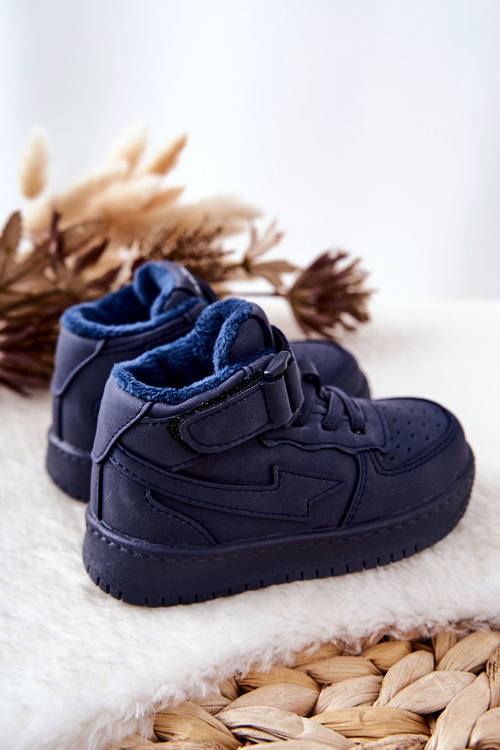 Children's Insulated High Sneakers Navy Clafi