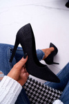 Women's Brocade Stilettos Black Vivien