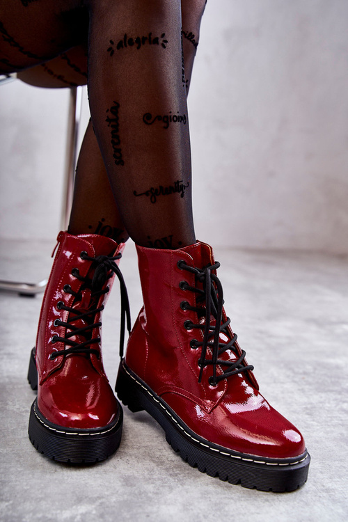 Women's Flat Boots Red Kognito