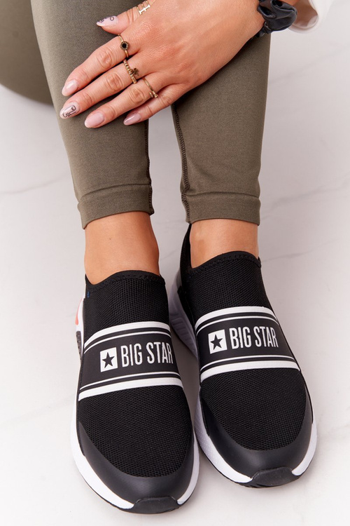 Women's Slip-On Sneakers Memory Foam Big Star HH274536 Black