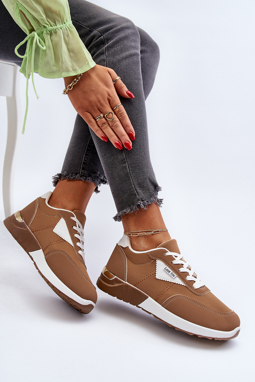 Sneakersy Buty Sportowe Damskie Vovella Brązowe TA-230