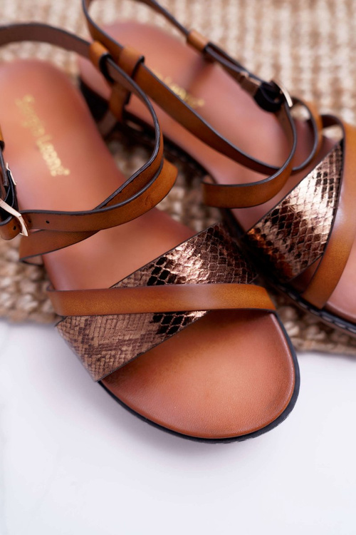 Women's Flat Sandals Sergio Leone SK019 Camel Dariana