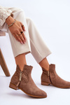 Women's Suede Zipper Boots Beige Belliano