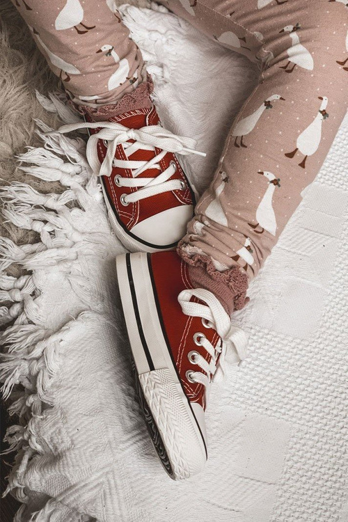 Dziecięce Trampki Klasyczne Czerwone Filemon