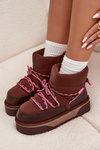 Snow boots on platform D.Franklin DFSH371015 Chocolate