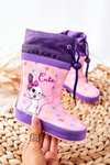 Children's Rubber Galoshes boots Pink Rabbit Hekamna