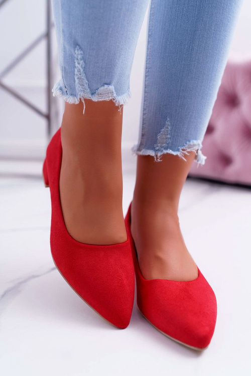 Classic Suede Red pumps Rheya