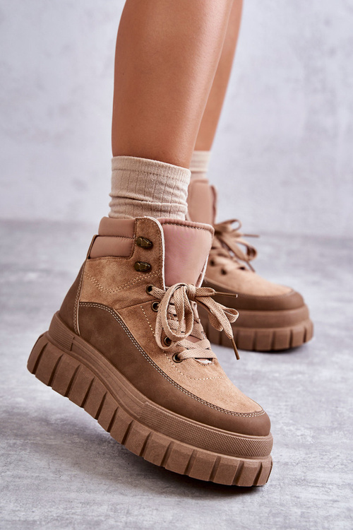 Comfortable Boots On The Platform Dark beige Sanchio