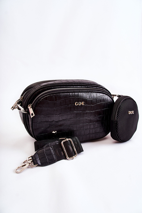 Women's Messenger Bag 3w1 GOE ZNJ032 Black