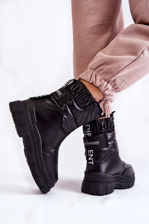 Women's Comfortable Snow Boots Black Elodia