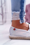 Women's Espadrilles Big Star Iridescent Sequins White DD274A162