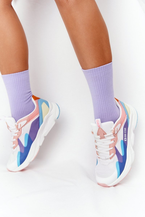 Women's Sneakers Memory Foam Big Star HH274809 White-Pink