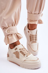 Women's Leather Sport Shoes Beige Nancey