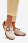 Women's Slippers With Buckle Inblu Beige TF000001