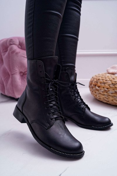 Women's Boots Faced Leather Nicole 2315 Black The Island