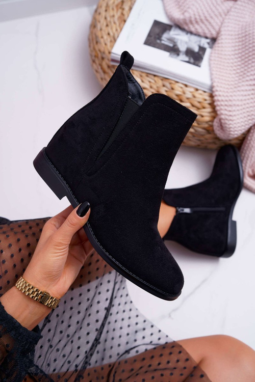 Women's Booties Suede Black Tema