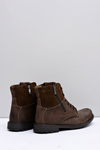 Warmed Leather Men's Boots With Zips Brown KOMODO 871