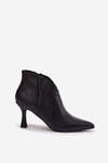 Patent Low Women's Boots on Heel Black Jolivra