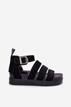 Women's Platform Sandals With Straps Black Nevidas