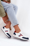Damskie Buty Sportowe Lekkie Biało-Granatowe Lorvessa